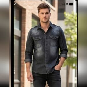 Xtreme Couture Mens  long sleeve button up Shirt S